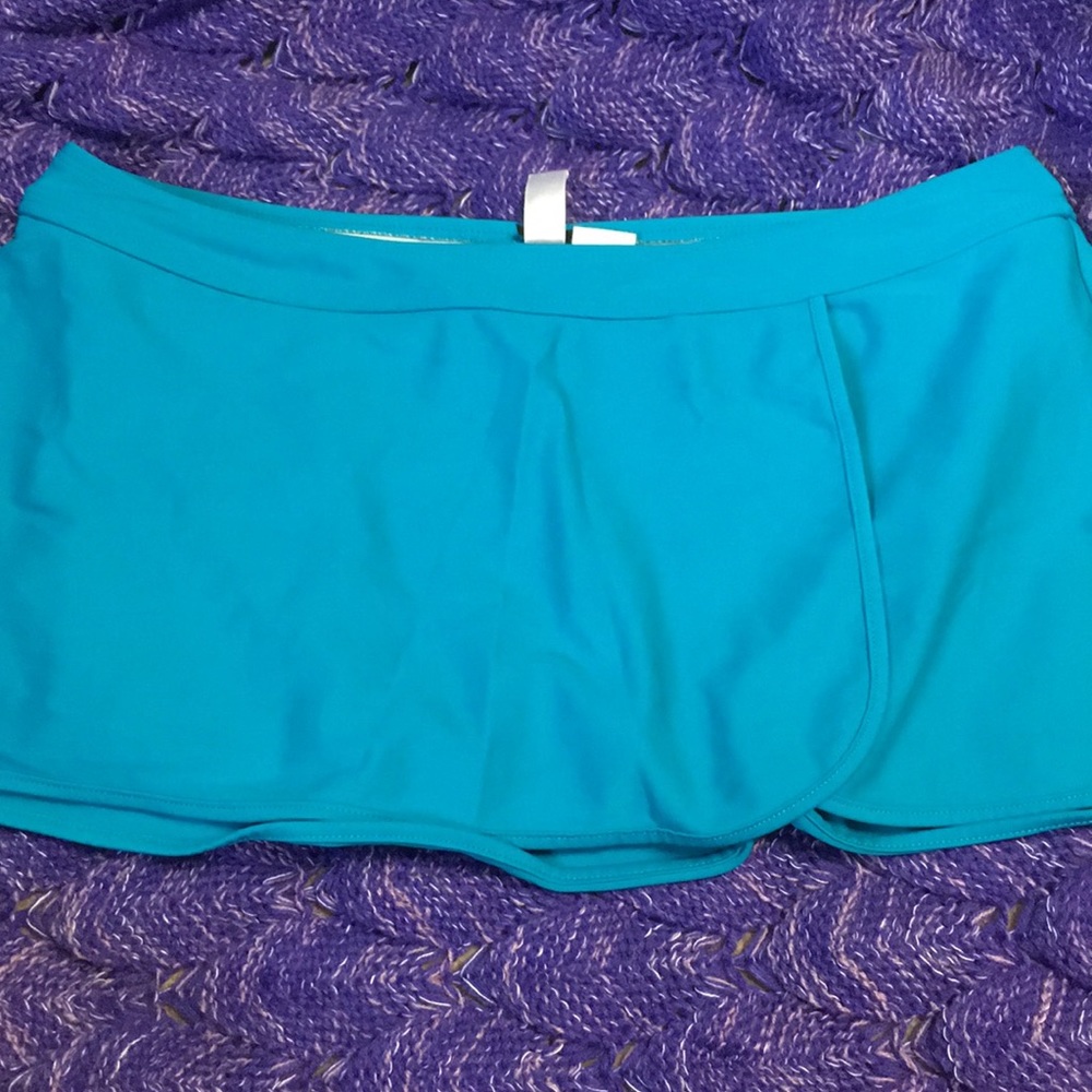 Teal Swim Skort